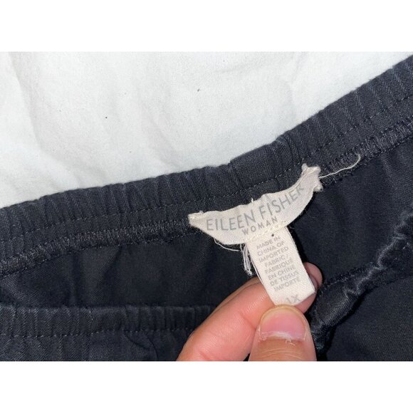 Eileen Fisher Black Elastic Waist Relaxed Fit Cropped Women's Pants Size 1X - Picture 5 of 9